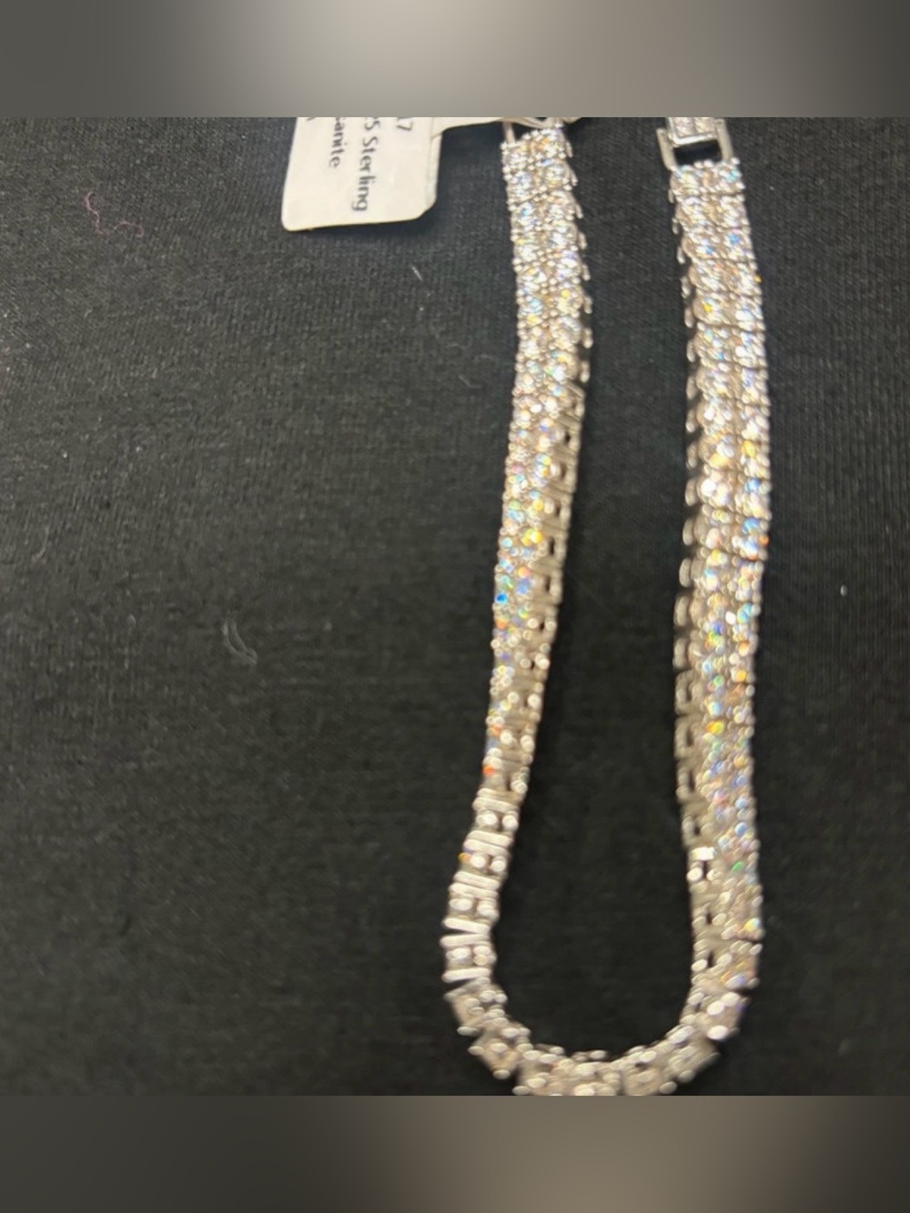 Double Row Tennis Bracelet 925 Sterling Silver 10.2 CTW DEW 7.25